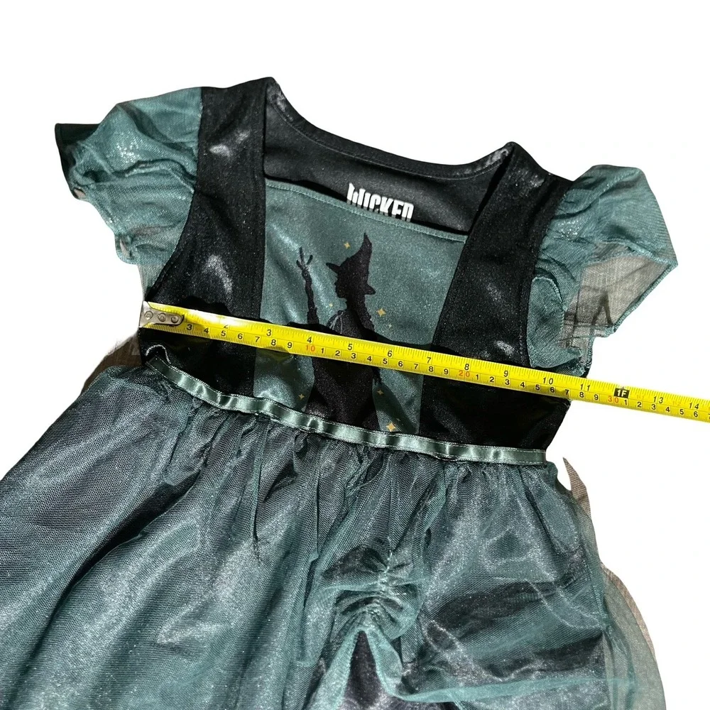 Wicked Elphaba Costume Dress Paul Tazewell Green Black Girls XS 4/5